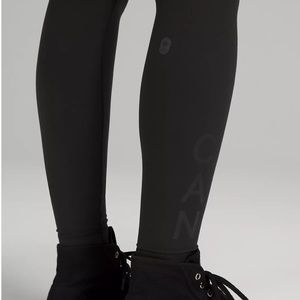 Lululemon Team Canada Align HR High Rose Nulu Buttery Soft Limited Editon Black